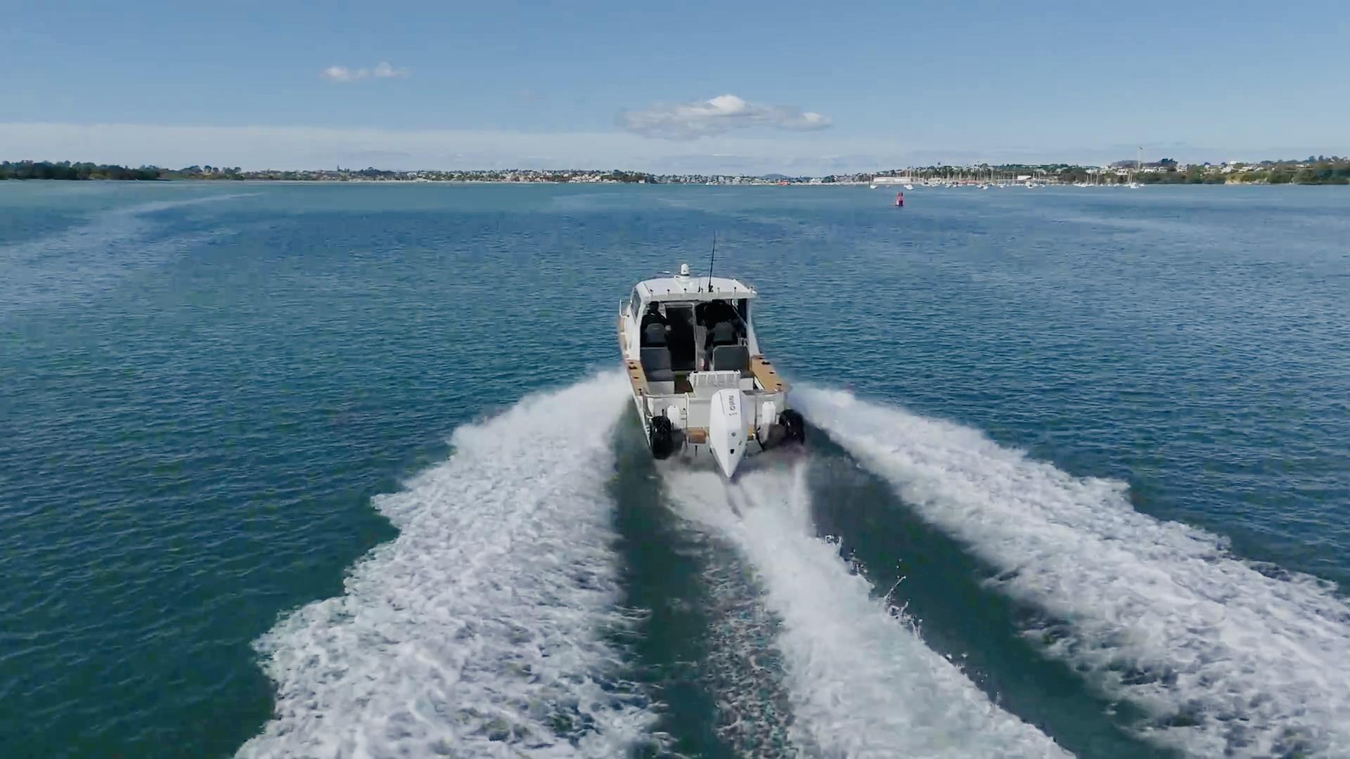 Tectrax T3000 Gen2 amphibious drive system — Flyfin boat launching from a beach without a ramp